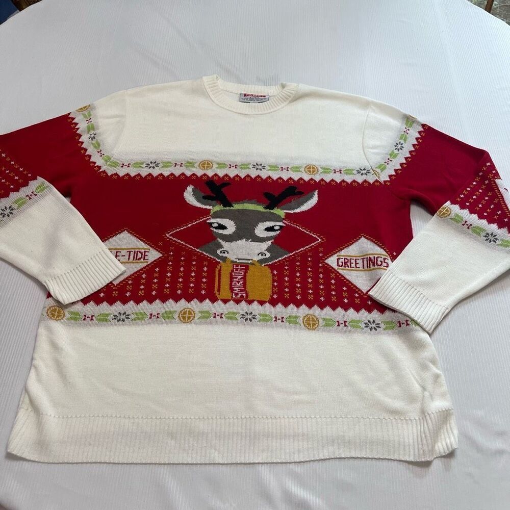Smirnoff Vodka Ugly Christmas Sweater Men's Size Adult XL